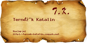 Ternák Katalin névjegykártya